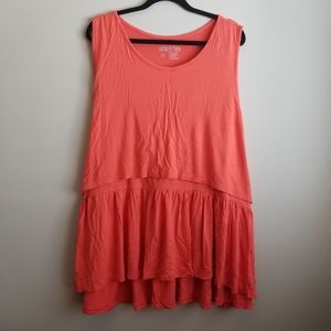 3X Peplum Maternity Nursing Tank Latched Mama